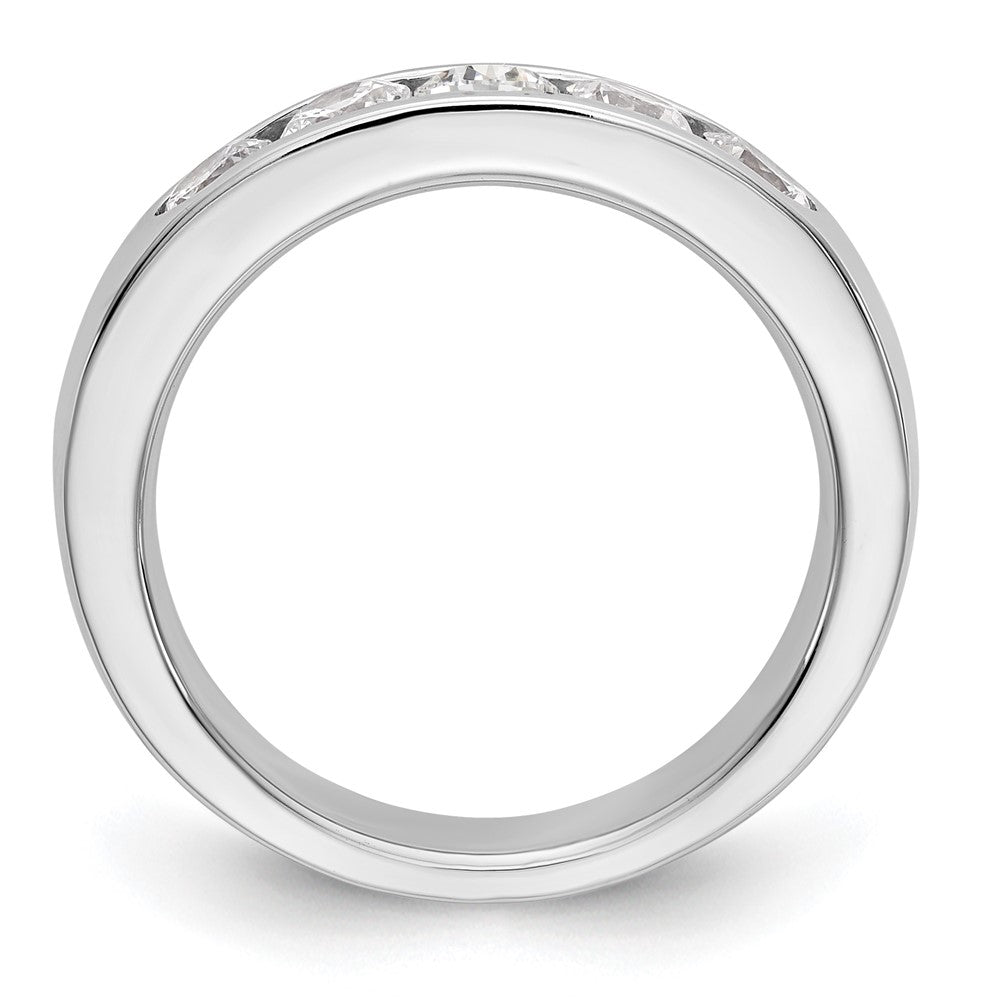 14K White Gold 5-Stone 1 carat Round Diamond Complete Channel Wedding Band Ring