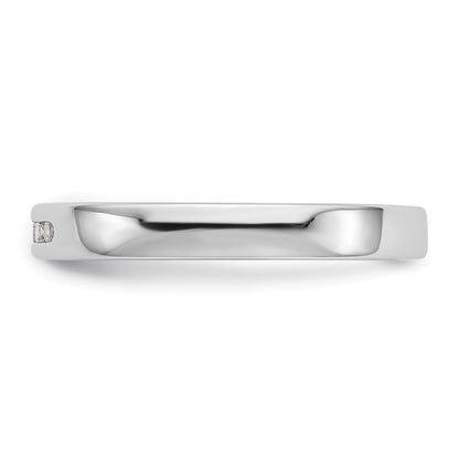 14K White Gold 5-Stone Real Diamond Channel Band