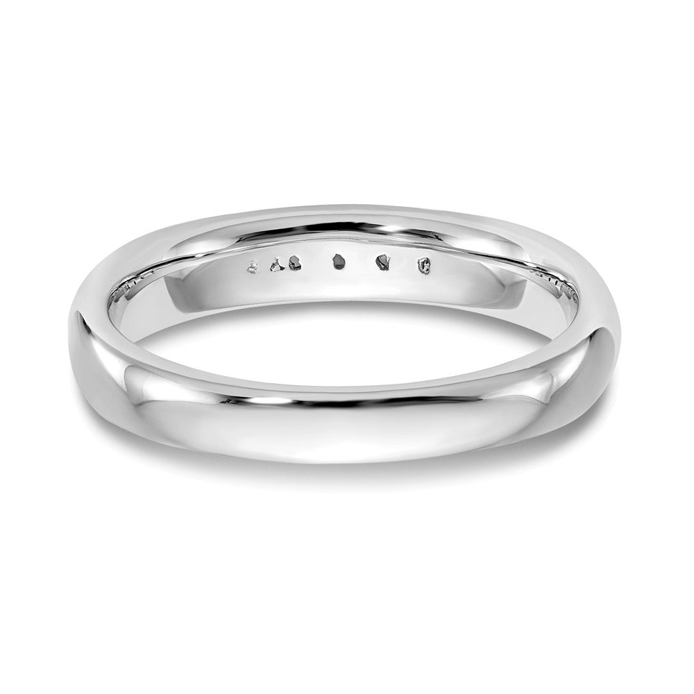 14K White Gold 5-Stone Real Diamond Channel Band