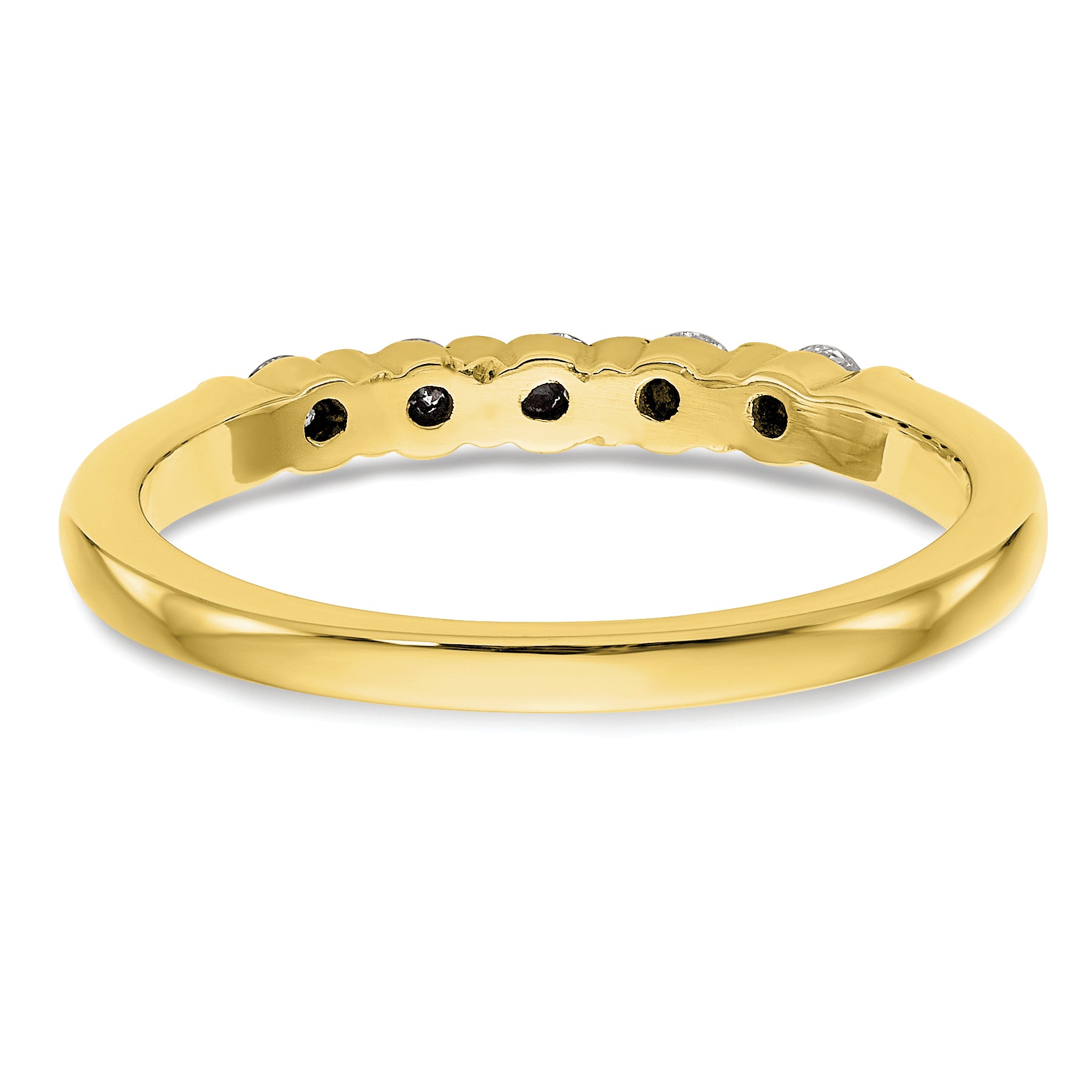 10K Yellow Gold 5 Stone Diamond Band