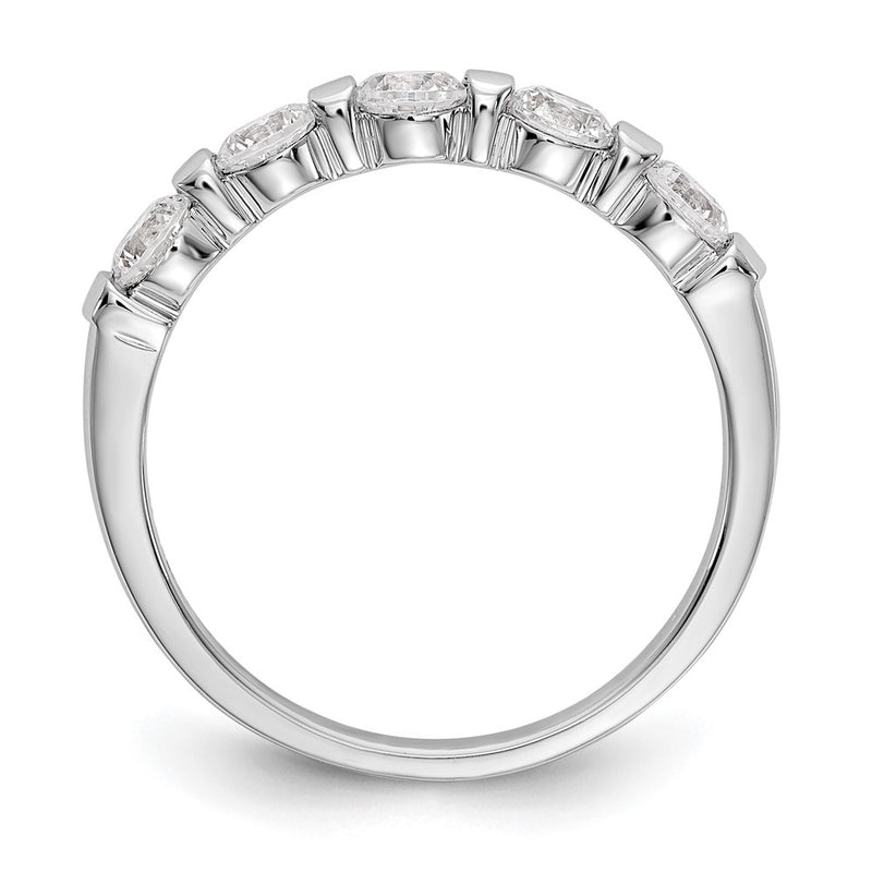 Platinum 5-Stone Diamond Wedding Band Ring