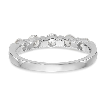 14K White Gold 5-Stone Real Diamond Band