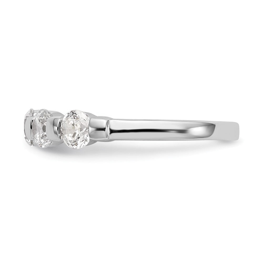 14K White Gold 5 Stone Channel Set 1 Carat Complete Round Diamond Band