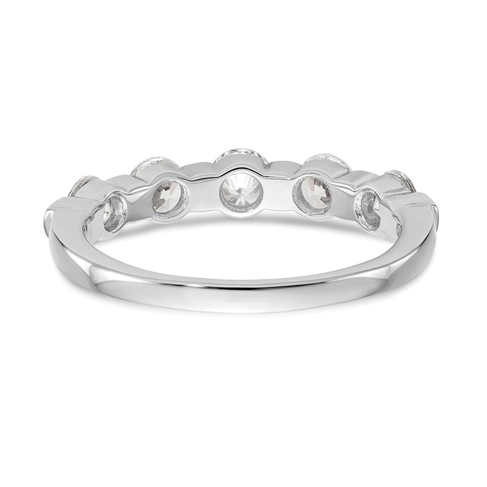14K White Gold 5 Stone Channel Set 1 Carat Complete Round Diamond Band