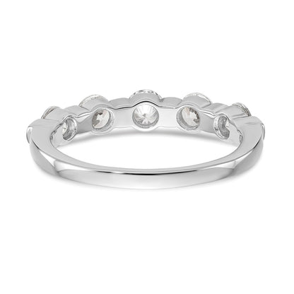 14K White Gold 5 Stone Channel Set 1 Carat Complete Round Diamond Band