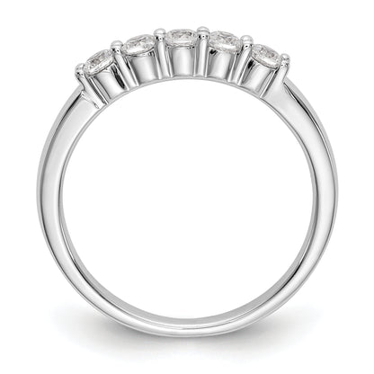 14K White Gold True Origin 1/3 Carat Lab Grown Diamond Vs D E F Complete Five Stone Ring
