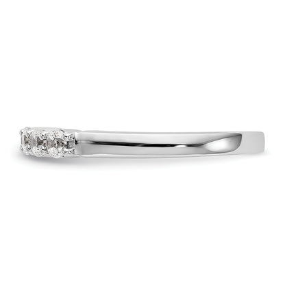14K White Gold True Origin 1/3 Carat Lab Grown Diamond Vs D E F Complete Five Stone Ring