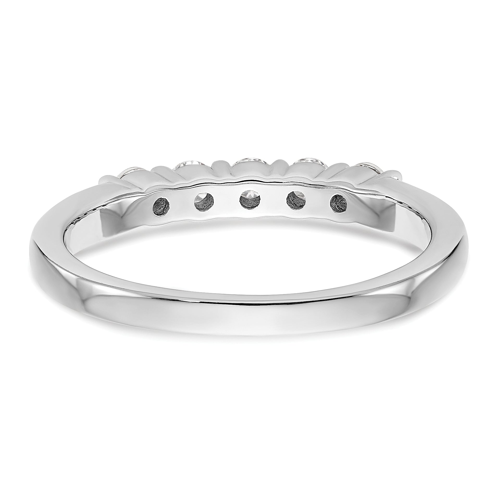 14K White Gold True Origin 1/3 Carat Lab Grown Diamond Vs D E F Complete Five Stone Ring