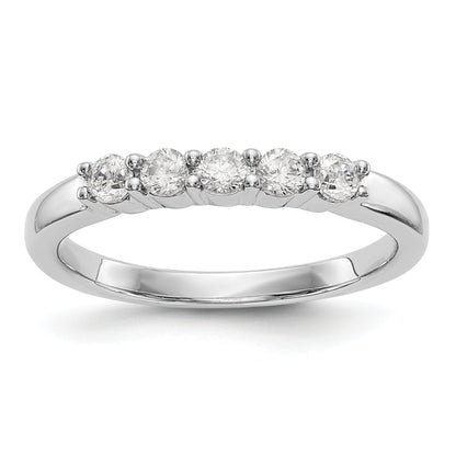14K White Gold True Origin 1/3 Carat Lab Grown Diamond Vs D E F Complete Five Stone Ring