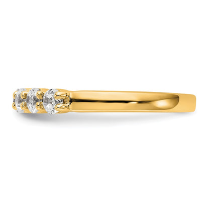 True Origin 14K Yellow Gold 1/2 carat Lab Grown Diamond VS+ F+ Complete Round Five Stone Ring