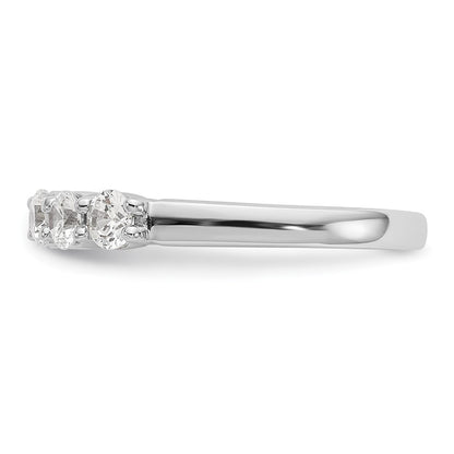 True Origin 14K White Gold 5/8 carat Lab Grown Diamond VS+ F+ Complete Round Five Stone Ring