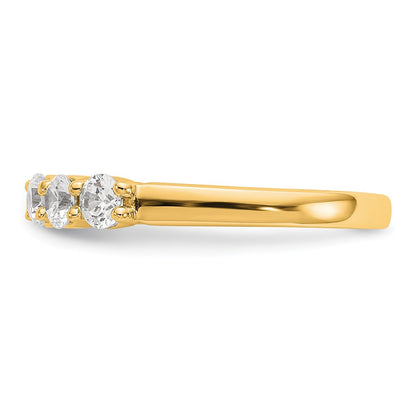 True Origin 14K Yellow Gold 5/8 carat Lab Grown Diamond VS+ F+ Complete Round Five Stone Ring