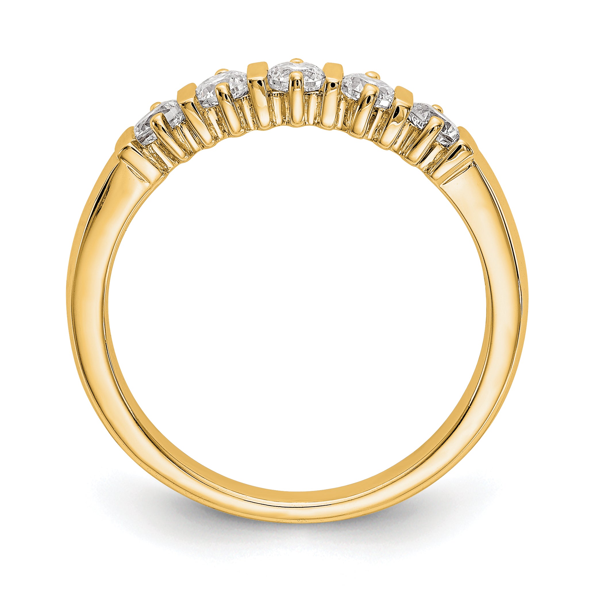 14K Yellow Gold 5 Stone Diamond Band