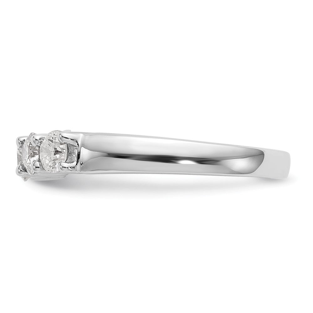 14K White Gold True Origin 7/8 Carat Lab Grown Diamond Vs/Si D E F 5 Stone Band