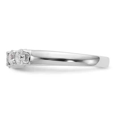 14K White Gold True Origin 7/8 Carat Lab Grown Diamond Vs/Si D E F 5 Stone Band