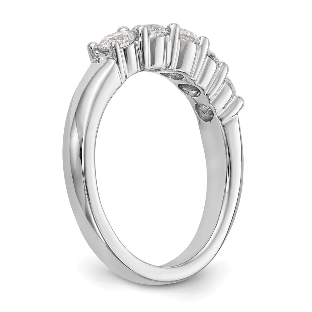 14K White Gold True Origin 7/8 Carat Lab Grown Diamond Vs/Si D E F 5 Stone Band