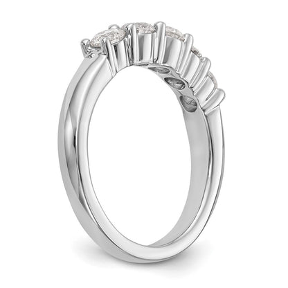 14K White Gold True Origin 7/8 Carat Lab Grown Diamond Vs/Si D E F 5 Stone Band