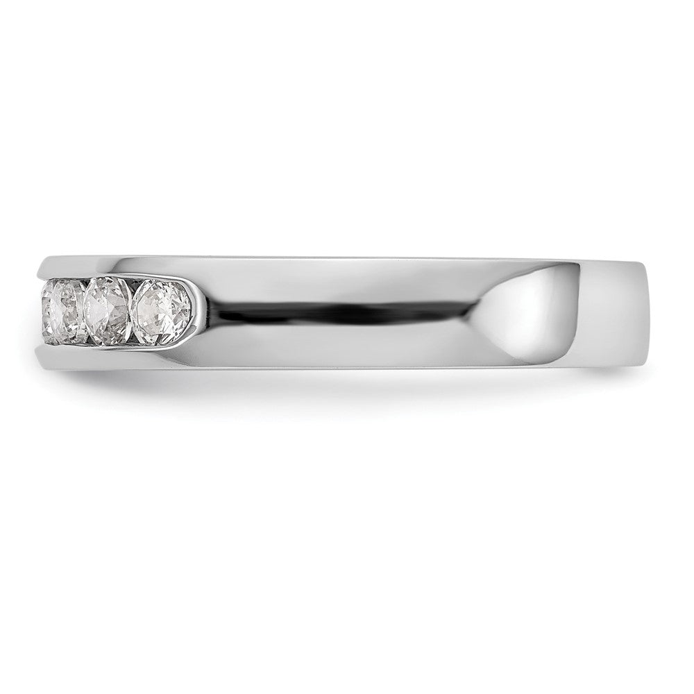 14K White Gold 6 Stone Diamond Channel Band