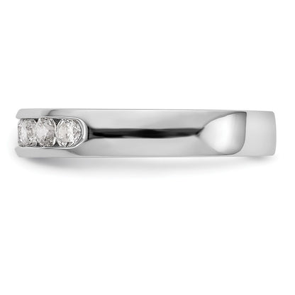 14K White Gold 6 Stone Diamond Channel Band