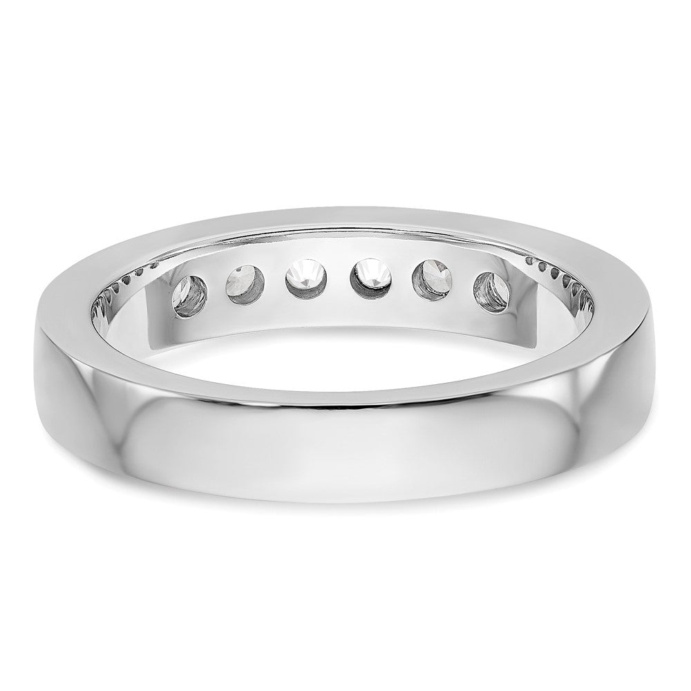 14K White Gold 6 Stone Diamond Channel Band