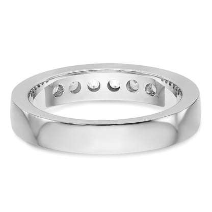 14K White Gold 6 Stone Diamond Channel Band