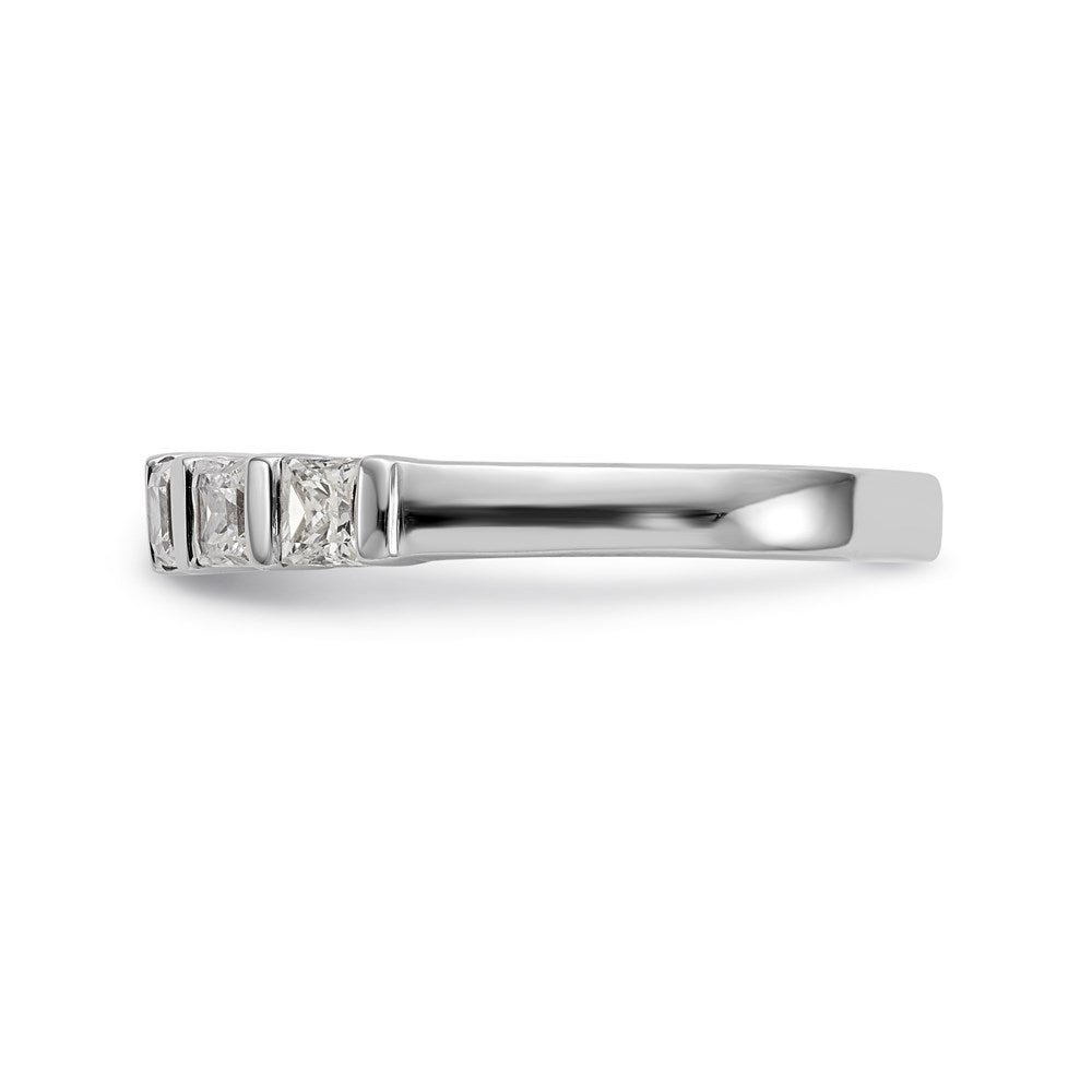 14K White Gold 7-Stone Real Diamond Band