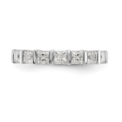 14K White Gold 7-Stone Real Diamond Band