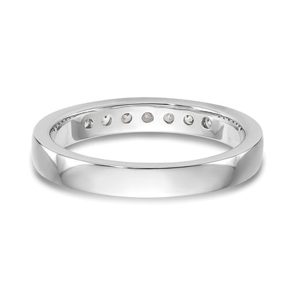 14K White Gold 7-Stone Real Diamond Channel Band