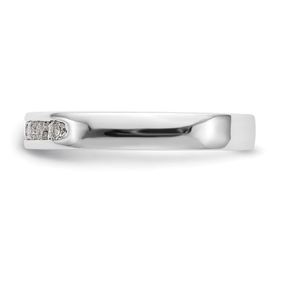 Platinum 7-Stone 1/4 carat Round Diamond Complete Channel Wedding Band Ring