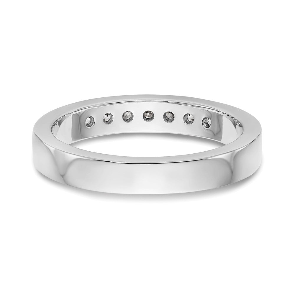 14K White Gold 7 Stone Diamond Channel Band
