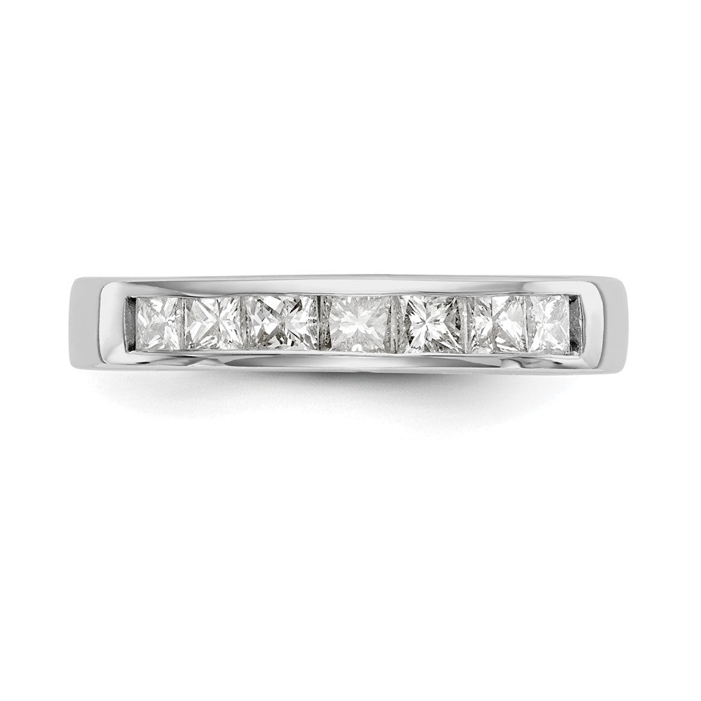 14K Yellow Gold 7-Stone Real Diamond Channel Band