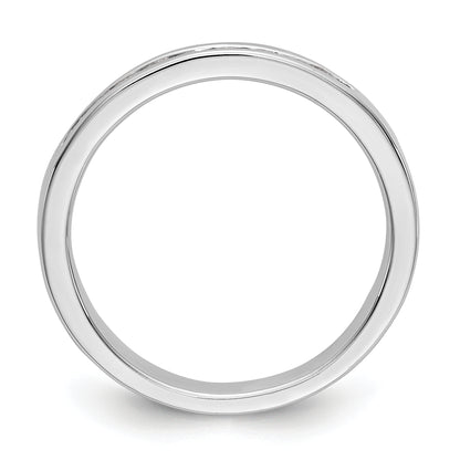 Platinum 9 Stone 1/4 Carat Round Diamond Complete Channel Band