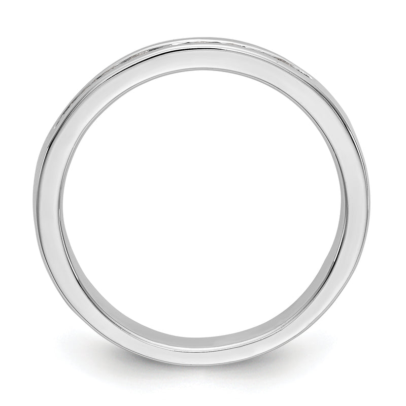 Platinum 9 Stone 1/4 Carat Round Diamond Complete Channel Band