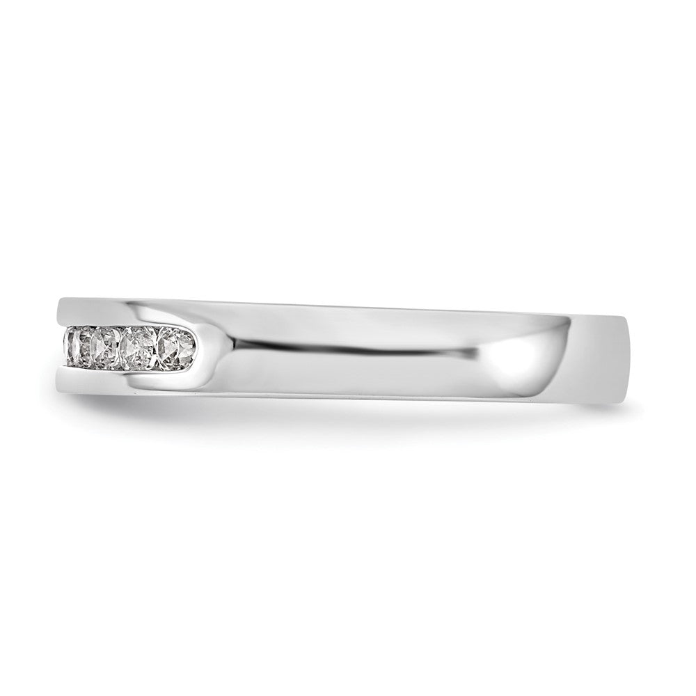 Platinum 9 Stone 1/4 Carat Round Diamond Complete Channel Band