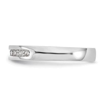 Platinum 9 Stone 1/4 Carat Round Diamond Complete Channel Band