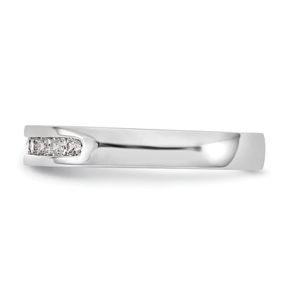 Platinum 9 Stone 1/4 Carat Round Diamond Complete Channel Band