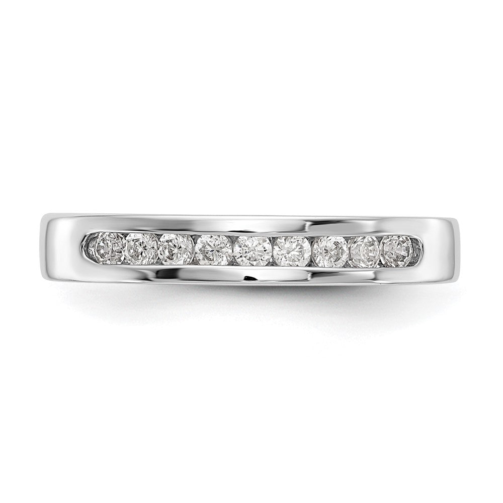 Platinum 9 Stone 1/4 Carat Round Diamond Complete Channel Band