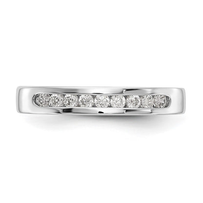 Platinum 9 Stone 1/4 Carat Round Diamond Complete Channel Band