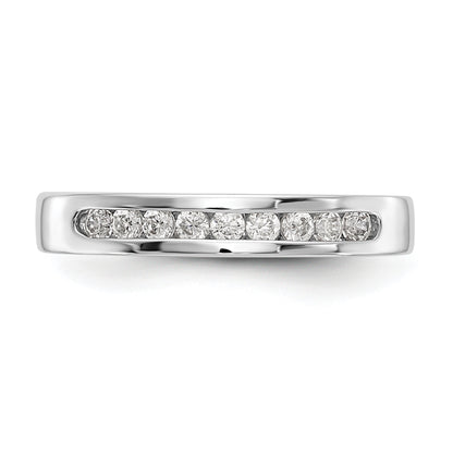 Platinum 9 Stone 1/4 Carat Round Diamond Complete Channel Band