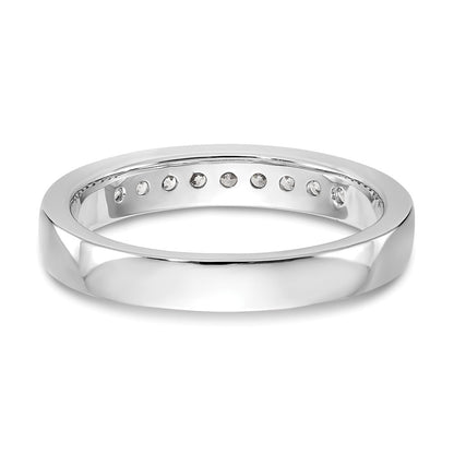 Platinum 9 Stone 1/4 Carat Round Diamond Complete Channel Band