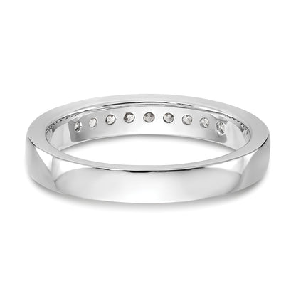 Platinum 9 Stone 1/4 Carat Round Diamond Complete Channel Band