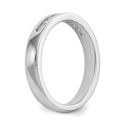Platinum 9 Stone 1/4 Carat Round Diamond Complete Channel Band