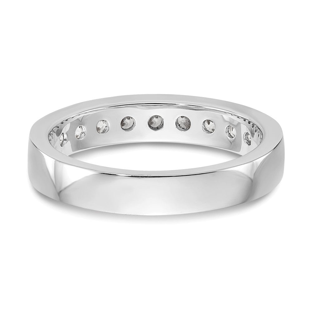 Platinum 9-Stone 7/8 carat Round Diamond Complete Channel Wedding Band Ring