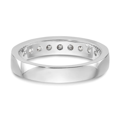 Platinum 9-Stone 7/8 carat Round Diamond Complete Channel Wedding Band Ring