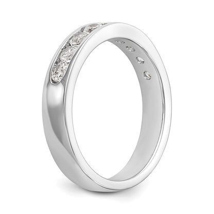 Platinum 9-Stone 7/8 carat Round Diamond Complete Channel Wedding Band Ring