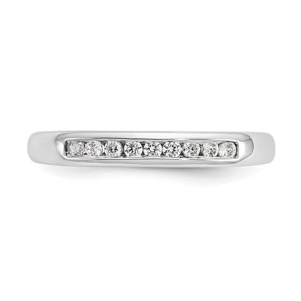 14K White Gold 1 Carat Lab Grown Diamond Vs/Si+ G+ Nine Stone Complete Fashion Band