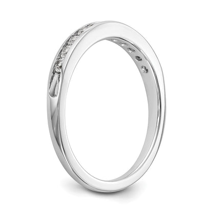 14k White Gold 3/4 Ct. Lab Grown Diamond VS/SI+ G+ Eleven Stone Channel Band Ring