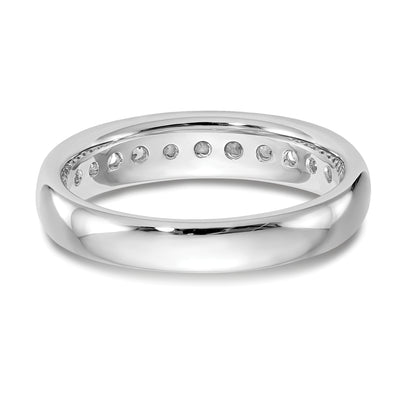 14k White Gold 1/2 Ct. Lab Grown Diamond VS/SI+ G+ Eleven Stone Channel Set Band Ring