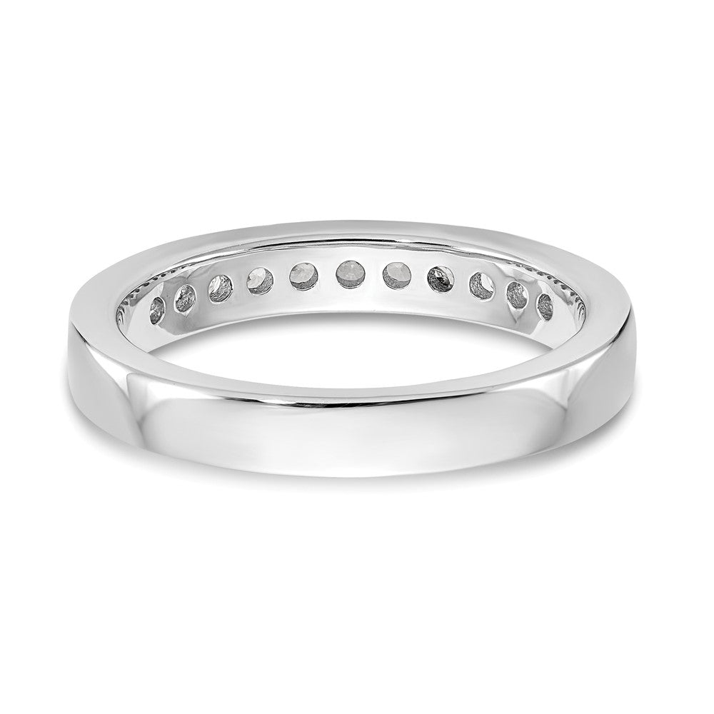 Platinum 11-Stone 1 carat Round Diamond Complete Channel Wedding Band Ring