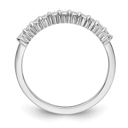 Platinum 11 Stone 1/5 Carat Round Diamond Complete Wedding Band